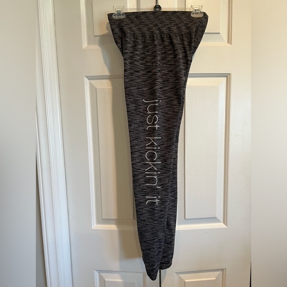 Gray & Black Heathered, Ankle Length Leggings, Maternity / One Size Fits All - Picture 1 of 8